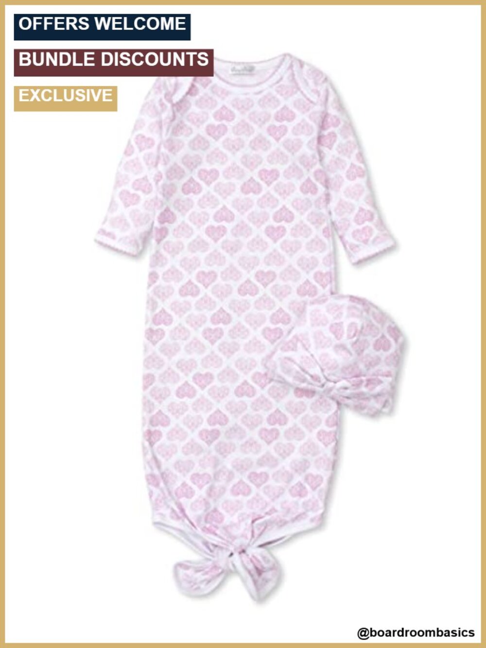 Kissy Kissy Pima Cotton Sleep Sack with Hat for Baby Girls